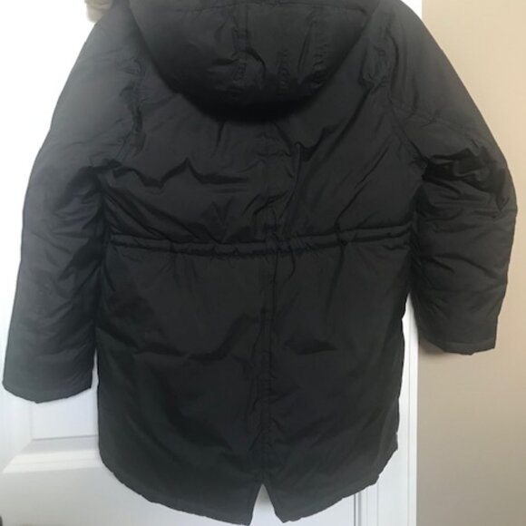 J. Crew Crewcuts Girls Hooded Coat, size M (10), black, excellent condition - Picture 2 of 4